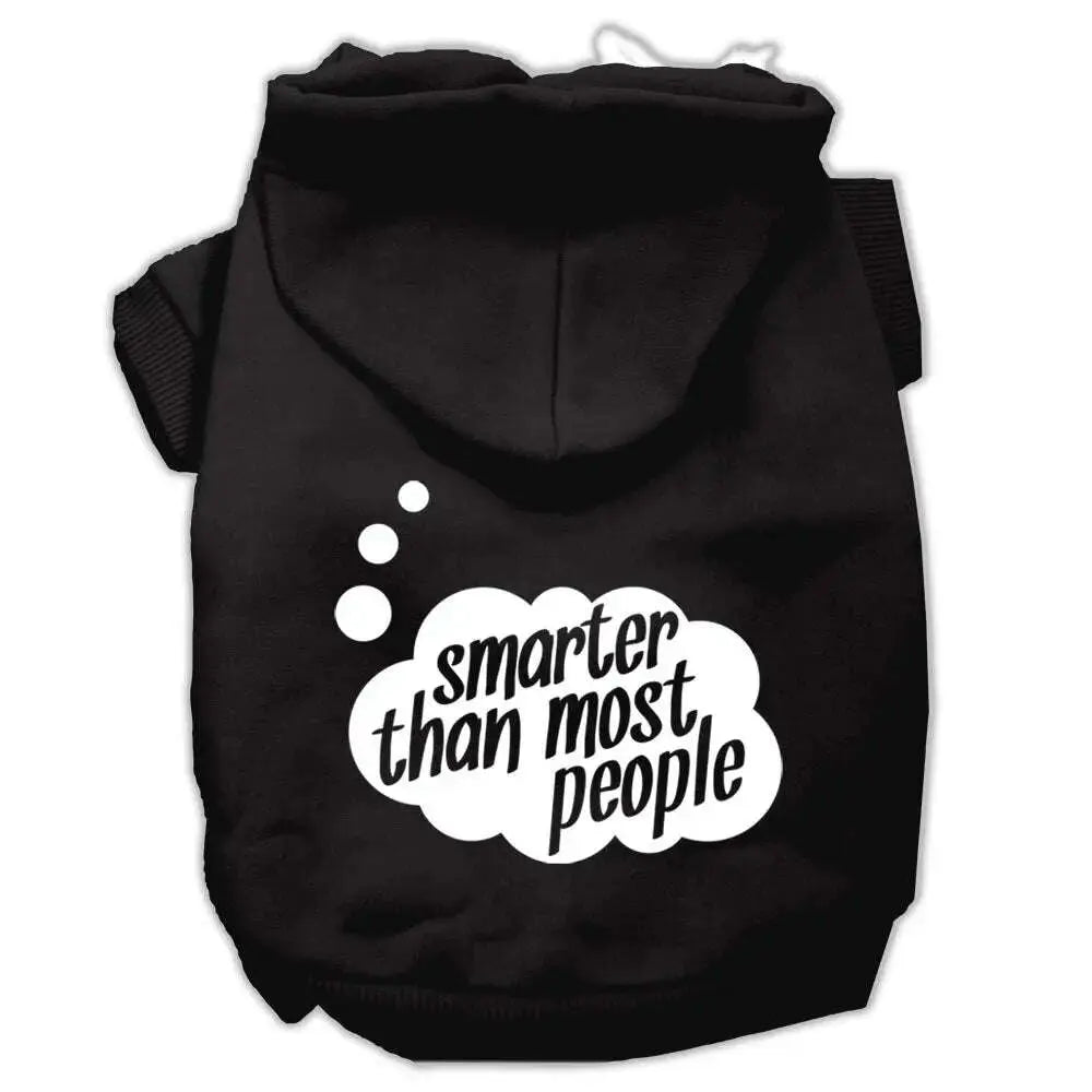 Smarter-Then-Most-People-Screen-Printed-Dog-Pet-Hoodies-Black-Size-Sm-GreatEagleInc-319714737