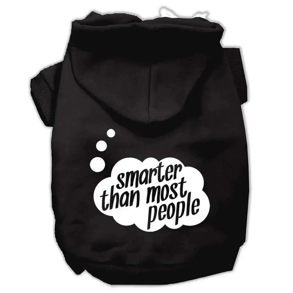 Smarter-Then-Most-People-Screen-Printed-Dog-Pet-Hoodies-Black-Size-Xs-GreatEagleInc-318632177