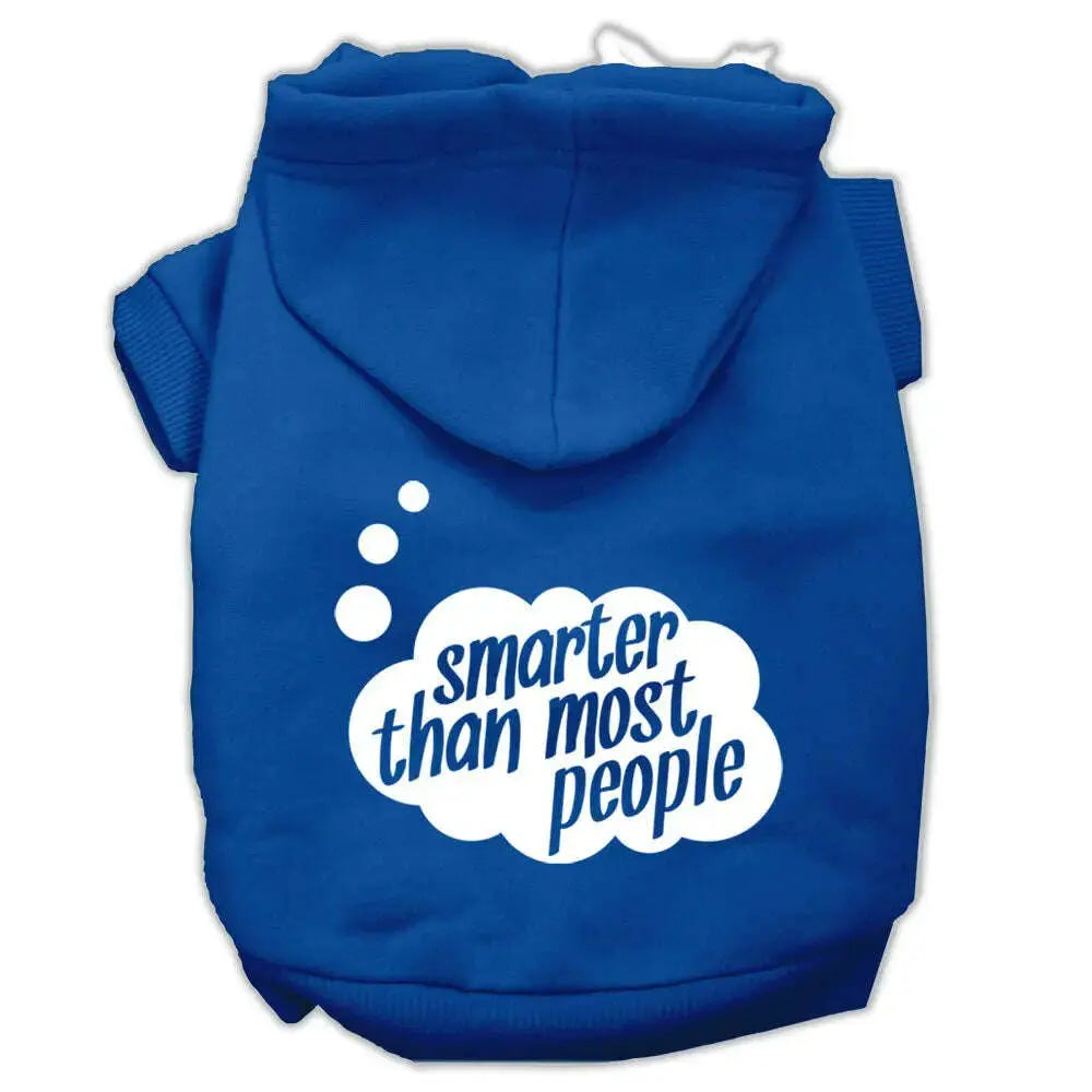 Smarter-Then-Most-People-Screen-Printed-Dog-Pet-Hoodies-Blue-Size-Xl-GreatEagleInc-319713732