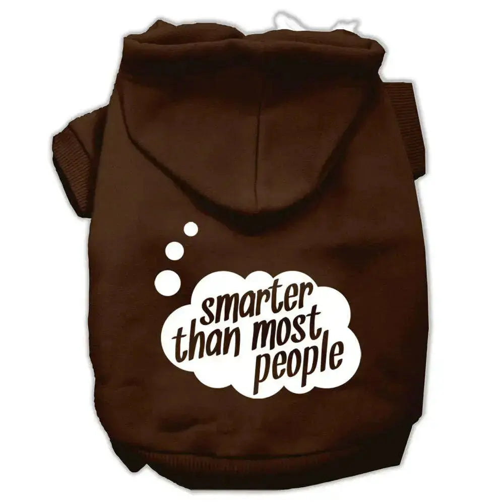 Smarter-Then-Most-People-Screen-Printed-Dog-Pet-Hoodies-Brown-Size-Xs-GreatEagleInc-318632399