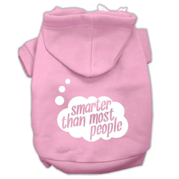 Smarter-Then-Most-People-Screen-Printed-Dog-Pet-Hoodies-Light-Pink-Size-Xxl-GreatEagleInc-319712147