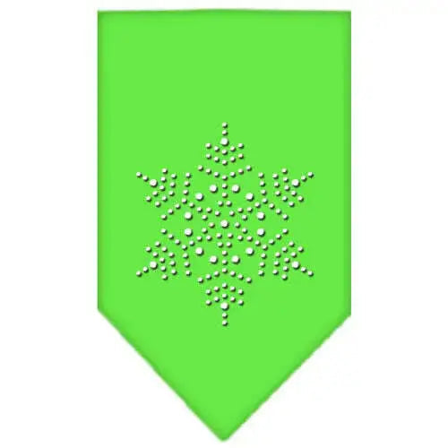 Snowflake-Rhinestone-Bandana-Lime-Green-Small-GreatEagleInc-319319241