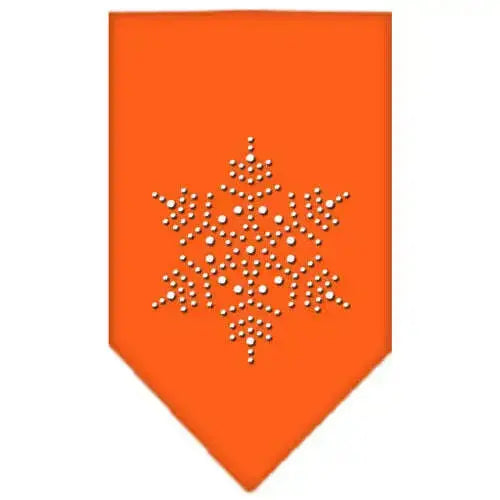 Snowflake-Rhinestone-Bandana-Orange-Large-GreatEagleInc-319004929