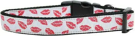 Sparkling-Smooches-Nylon-Dog-Collar-Medium-Narrow-GreatEagleInc-320037349