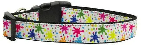 Splatter-Paint-Nylon-Dog-Collar-Sm-GreatEagleInc-333868487