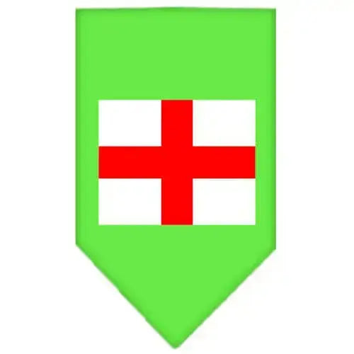 St-Georges-Cross-Screen-Print-Bandana-Lime-Green-Small-GreatEagleInc-318955194