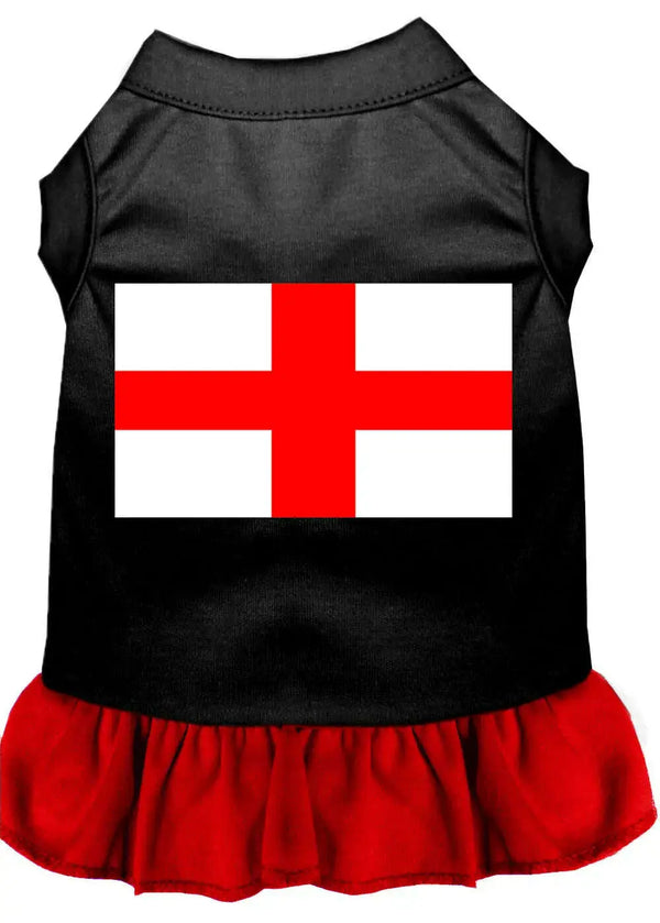 St-Georges-Cross-Screen-Print-Dress-Black-With-Red-Med-GreatEagleInc-318873290