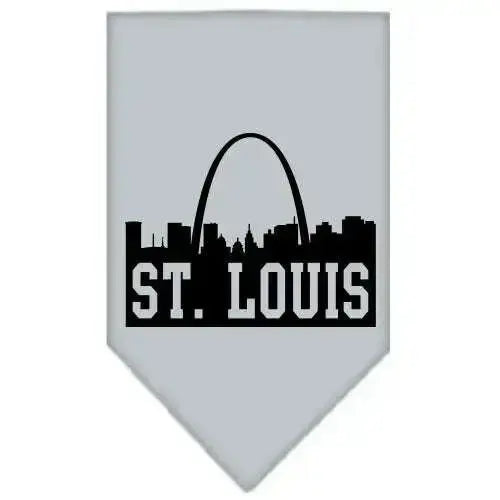 St-Louis-Skyline-Screen-Print-Bandana-Grey-Small-GreatEagleInc-318502622