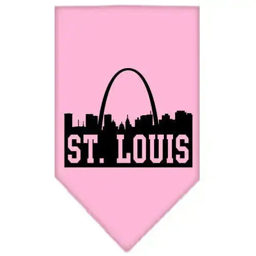 St-Louis-Skyline-Screen-Print-Bandana-Light-Pink-Small-GreatEagleInc-318502839