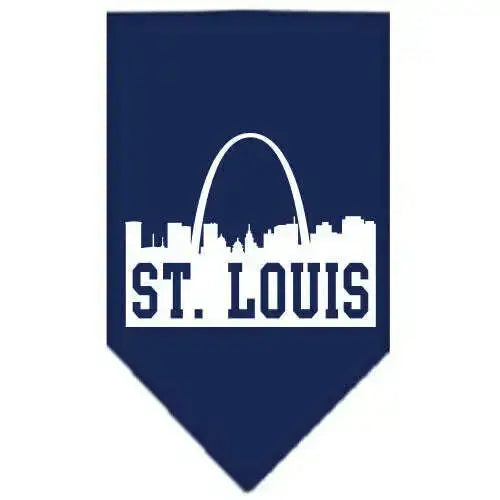 St-Louis-Skyline-Screen-Print-Bandana-Navy-Blue-Small-GreatEagleInc-318502978