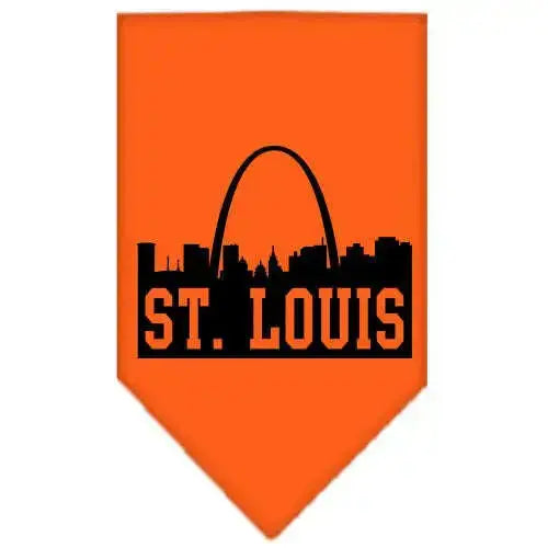 St-Louis-Skyline-Screen-Print-Bandana-Orange-Small-GreatEagleInc-318503094