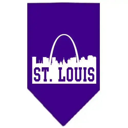 St-Louis-Skyline-Screen-Print-Bandana-Purple-Small-GreatEagleInc-318503191