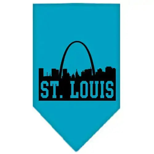 St-Louis-Skyline-Screen-Print-Bandana-Turquoise-Small-GreatEagleInc-318503318