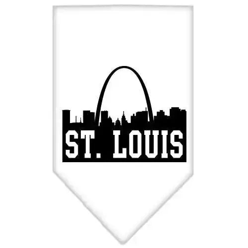St-Louis-Skyline-Screen-Print-Bandana-White-Small-GreatEagleInc-318503439