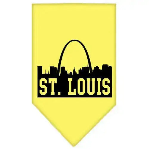 St-Louis-Skyline-Screen-Print-Bandana-Yellow-Small-GreatEagleInc-318503580