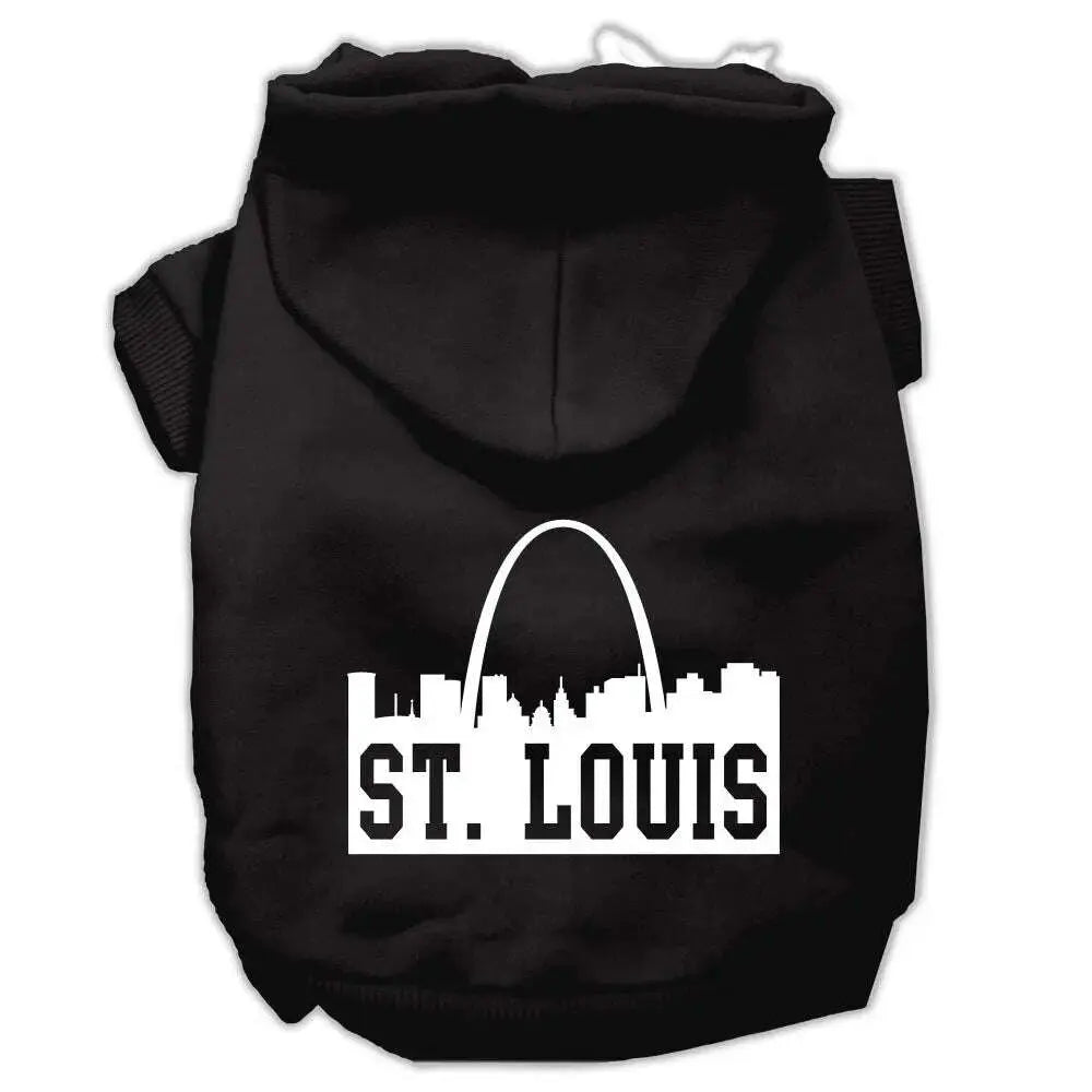 St-Louis-Skyline-Screen-Print-Pet-Hoodies-Black-Size-Lg-GreatEagleInc-319749690
