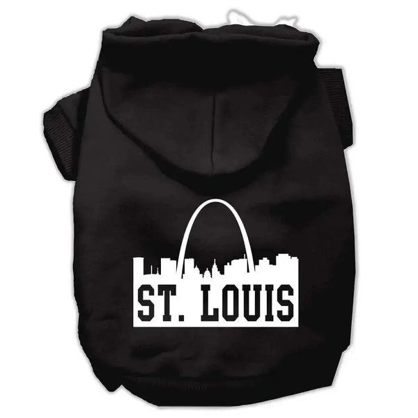 St-Louis-Skyline-Screen-Print-Pet-Hoodies-Black-Size-Lg-GreatEagleInc-319749690