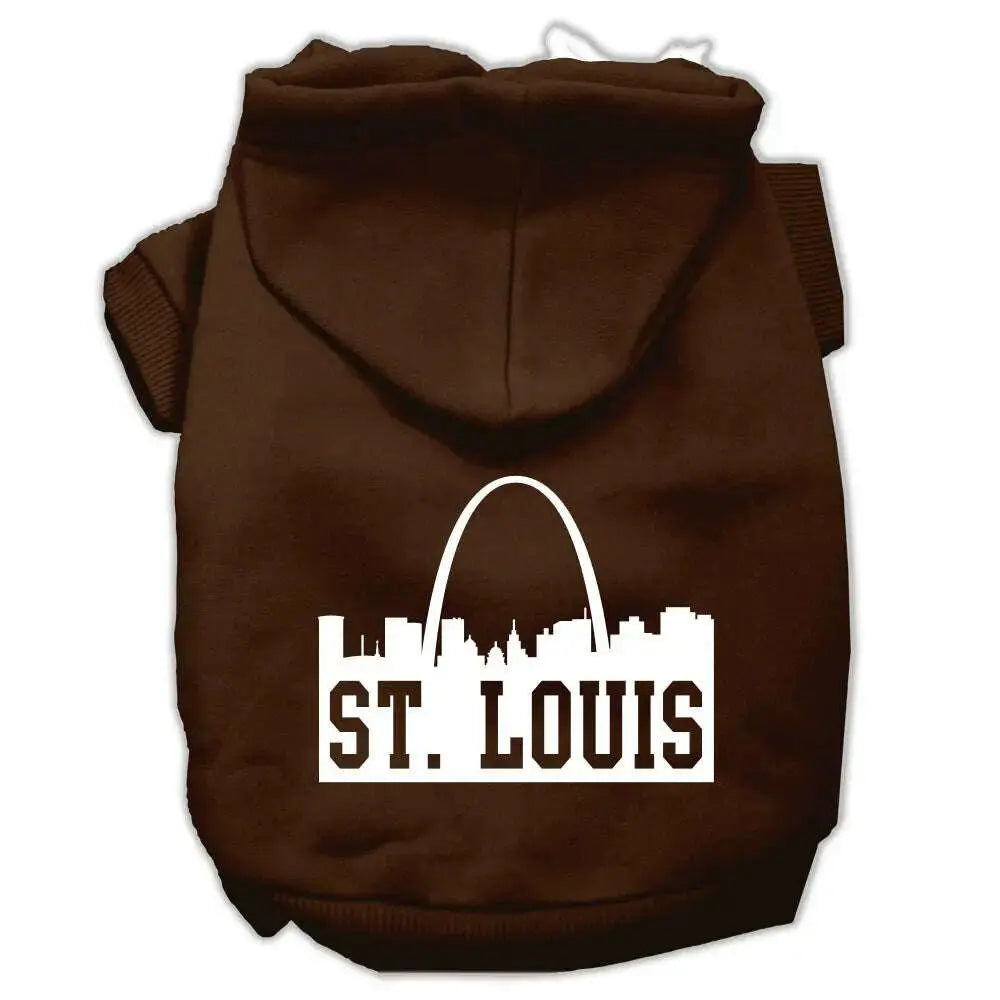 St-Louis-Skyline-Screen-Print-Pet-Hoodies-Brown-Size-Med-GreatEagleInc-319748312