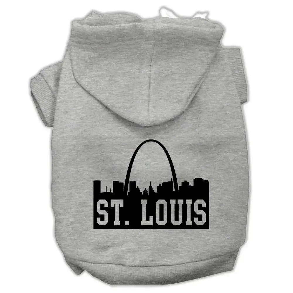 St-Louis-Skyline-Screen-Print-Pet-Hoodies-Grey-Size-Xl-GreatEagleInc-319746150