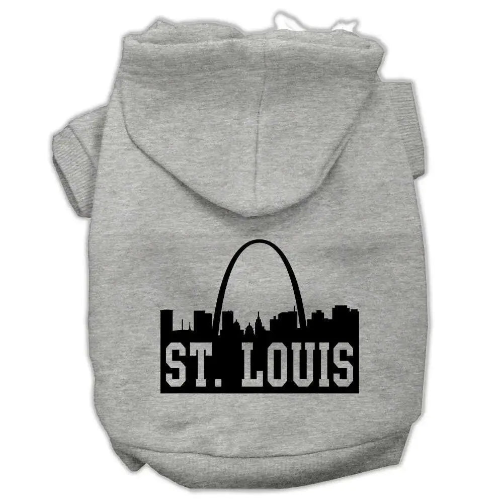 St-Louis-Skyline-Screen-Print-Pet-Hoodies-Grey-Size-Xxl-GreatEagleInc-319744242