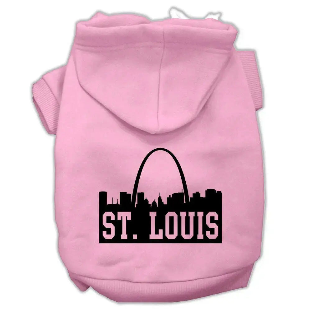 St-Louis-Skyline-Screen-Print-Pet-Hoodies-Light-Pink-Size-Xl-GreatEagleInc-319746060