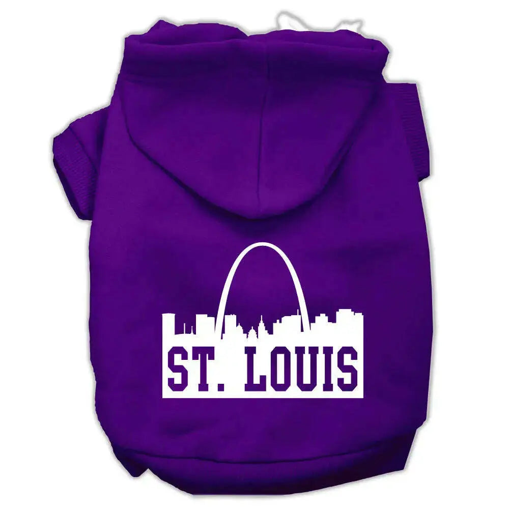 St-Louis-Skyline-Screen-Print-Pet-Hoodies-Purple-Size-Xs-GreatEagleInc-319744982