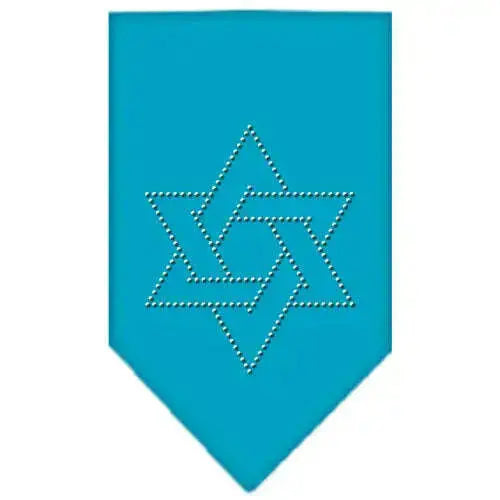Star-Of-David-Rhinestone-Bandana-Turquoise-Large-GreatEagleInc-319046069
