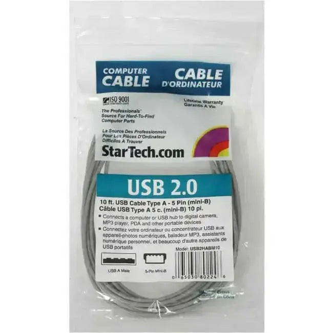 StarTech.com-10-ft-USB-2.0-Cable-USB-A-to-Mini-B-StarTech.com-334537581