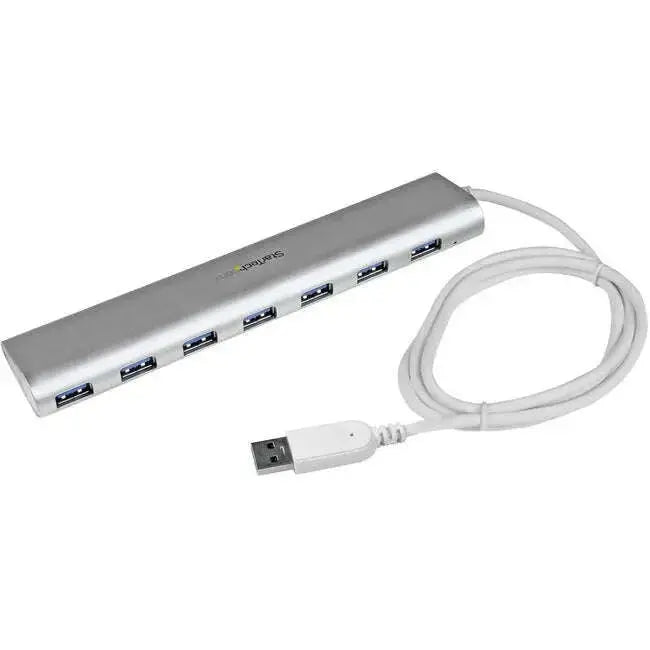 StarTech.com-7-Port-Compact-USB-3.0-Hub-with-Built-in-Cable-Aluminum-USB-Hub-Silver-StarTech.com-334484232