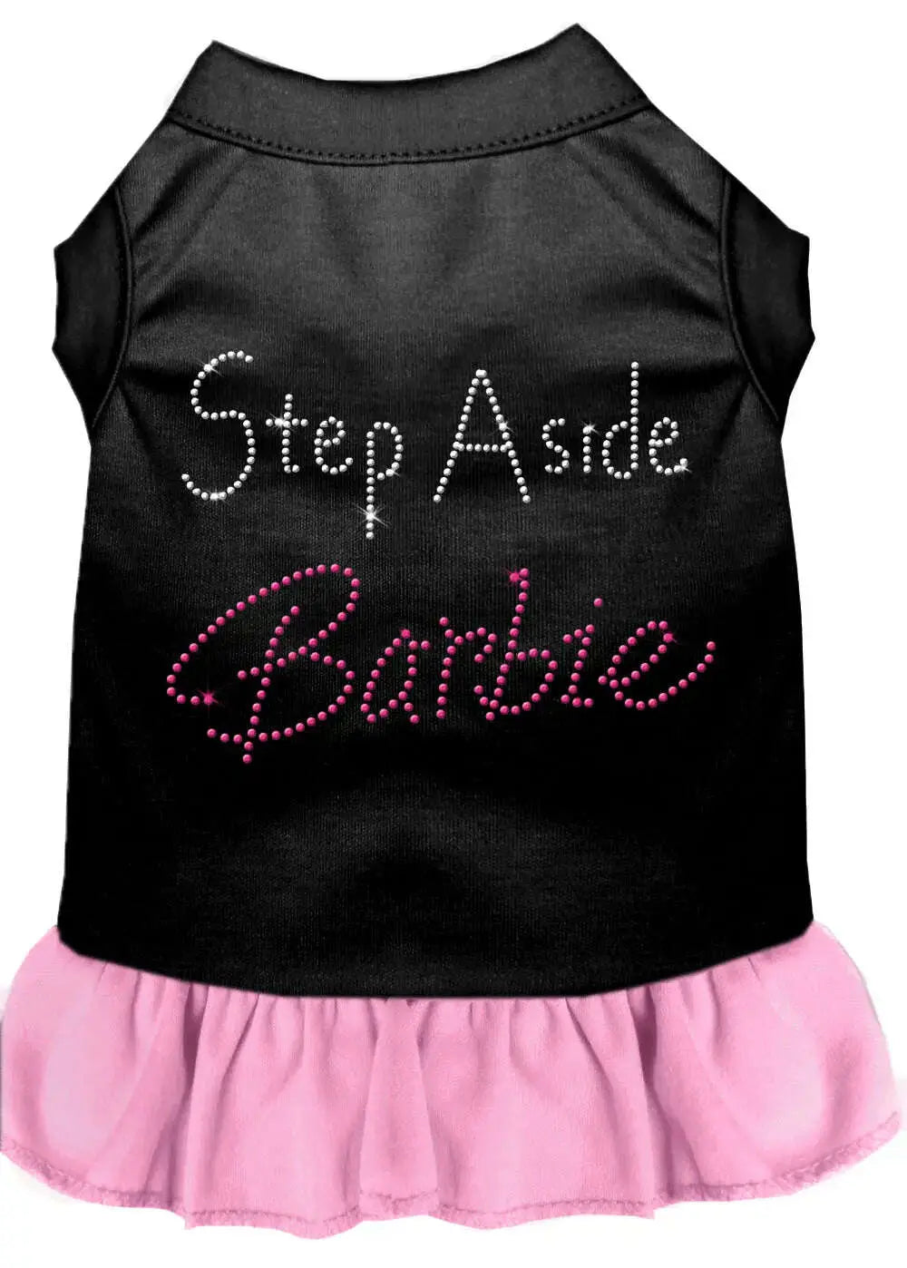 Step-Aside-Barbie-Rhinestone-Dress-Black-With-Light-Pink-Xs-GreatEagleInc-320210573