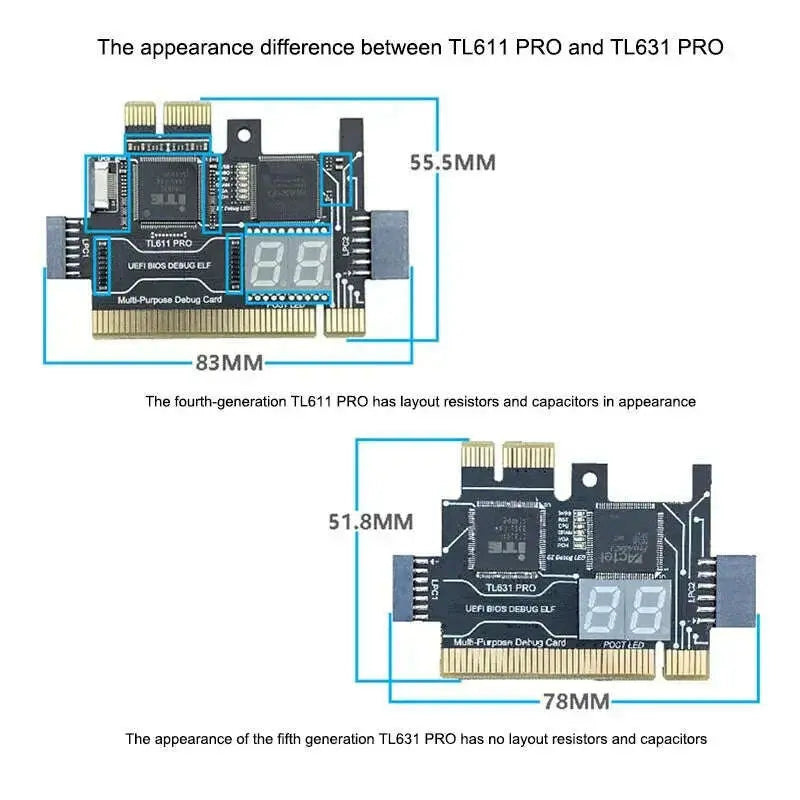 TL611-PRO-Diagnostic-Card-Desktop-PCI-Motherboard-PCI-E-Notebook-Debug-Card-Computer-LPC-DEBUG-GreatEagleInc-333977237