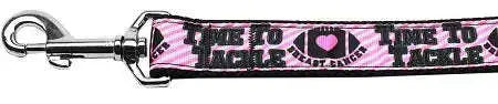 Tackle-Breast-Cancer-Nylon-Dog-Leash-5-8-Inch-Wide-4ft-Long-GreatEagleInc-318827398