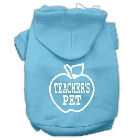 Teachers-Pet-Screen-Print-Pet-Hoodies-Baby-Blue-Size-M-GreatEagleInc-319843737