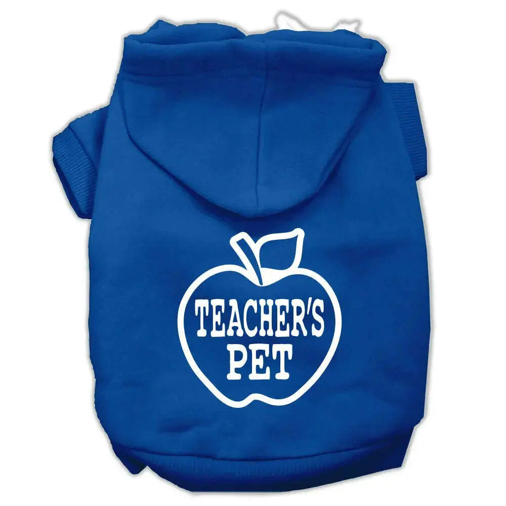 Teachers-Pet-Screen-Print-Pet-Hoodies-Blue-Size-L-GreatEagleInc-319844419