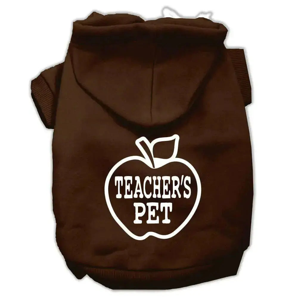 Teachers-Pet-Screen-Print-Pet-Hoodies-Brown-Size-M-GreatEagleInc-319843379
