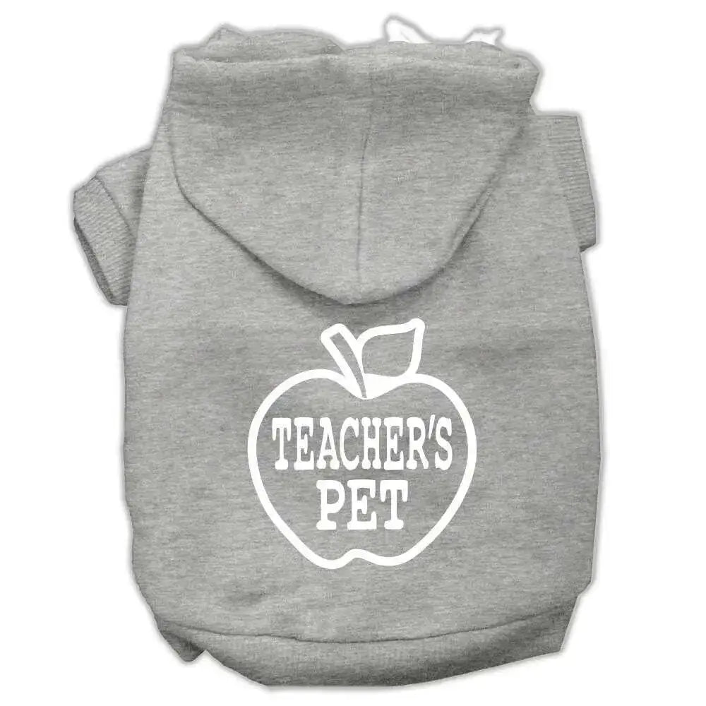 Teachers-Pet-Screen-Print-Pet-Hoodies-Grey-Size-M-GreatEagleInc-319843273