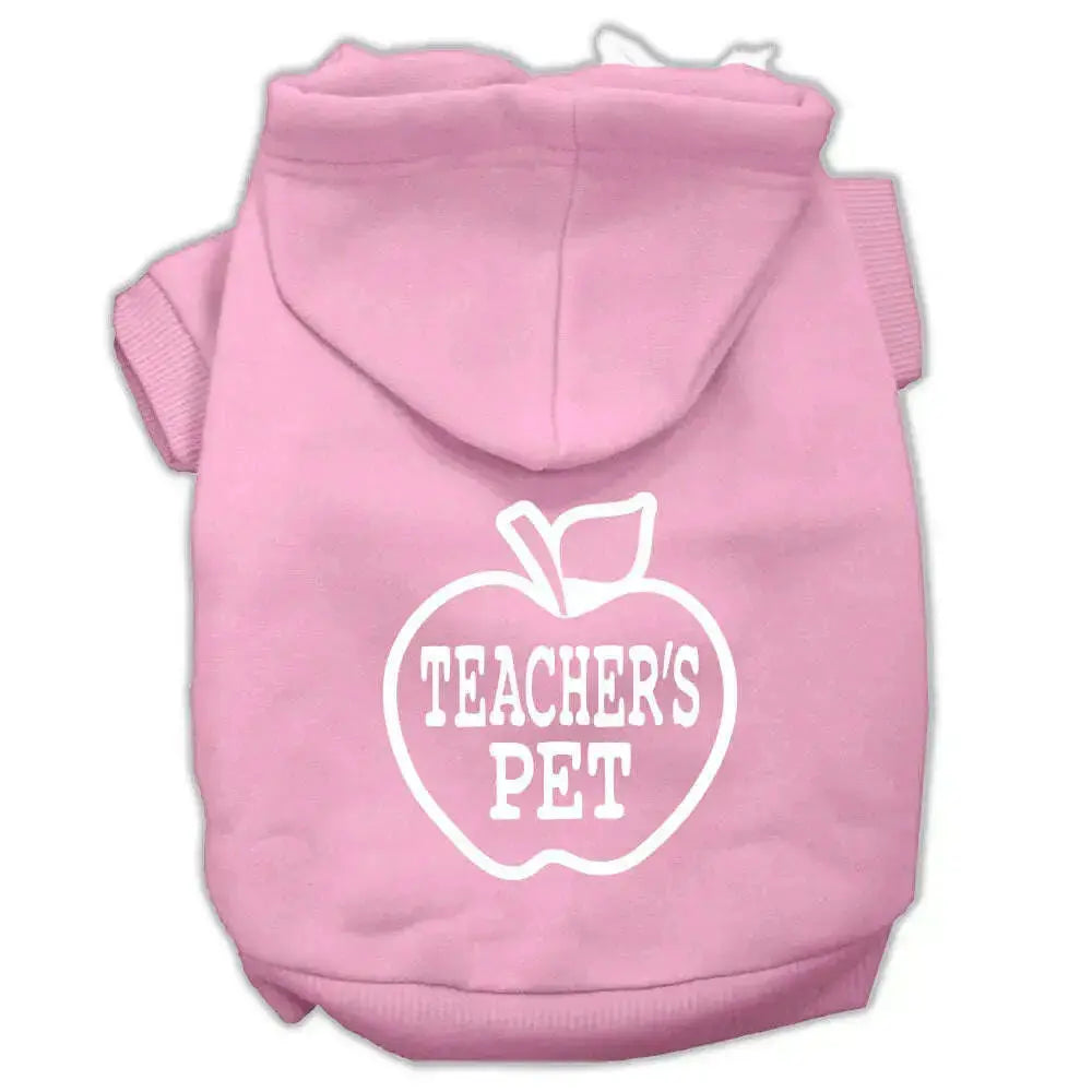 Teachers-Pet-Screen-Print-Pet-Hoodies-Light-Pink-Size-L-GreatEagleInc-319844076