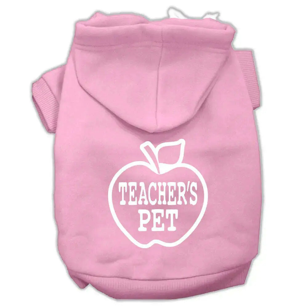 Teachers-Pet-Screen-Print-Pet-Hoodies-Light-Pink-Size-Xxl-GreatEagleInc-319460332