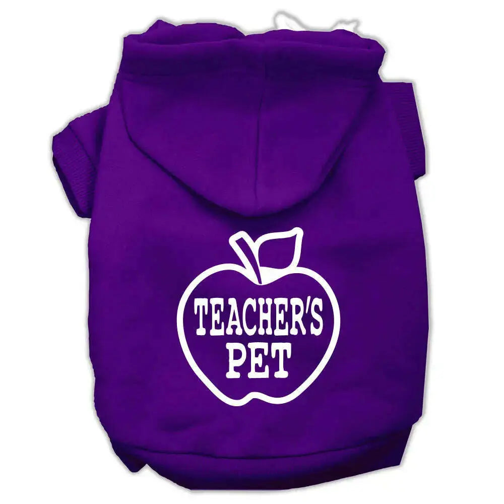 Teachers-Pet-Screen-Print-Pet-Hoodies-Purple-Size-M-GreatEagleInc-319843063