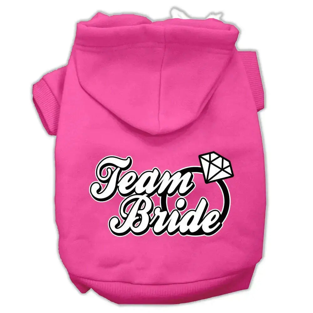 Team-Bride-Screen-Print-Pet-Hoodies-Bright-Pink-Size-Lg-GreatEagleInc-333839357