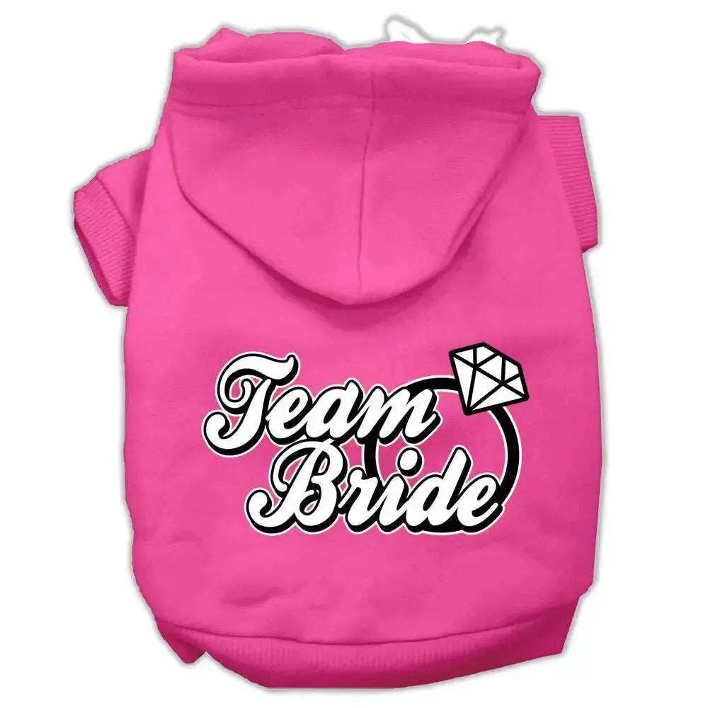 Team-Bride-Screen-Print-Pet-Hoodies-Bright-Pink-Size-Xl-GreatEagleInc-318638666