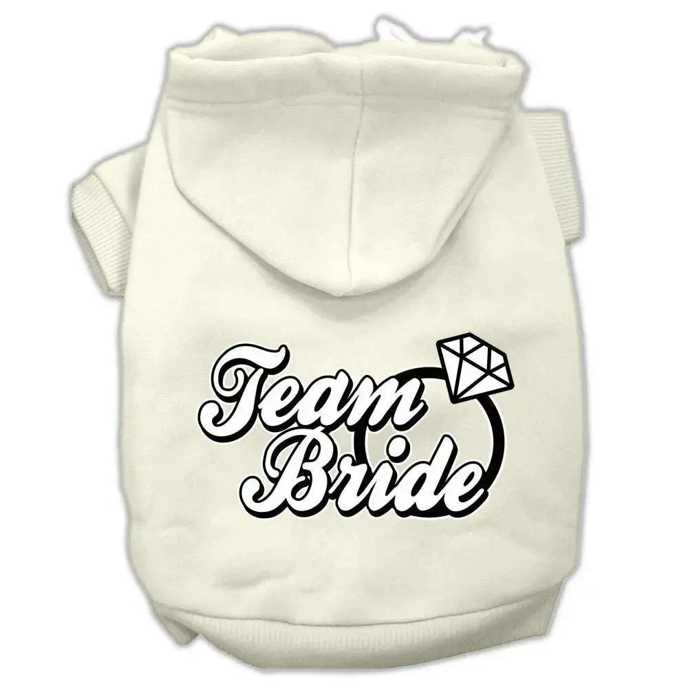 Team-Bride-Screen-Print-Pet-Hoodies-Cream-Size-Lg-GreatEagleInc-333924130