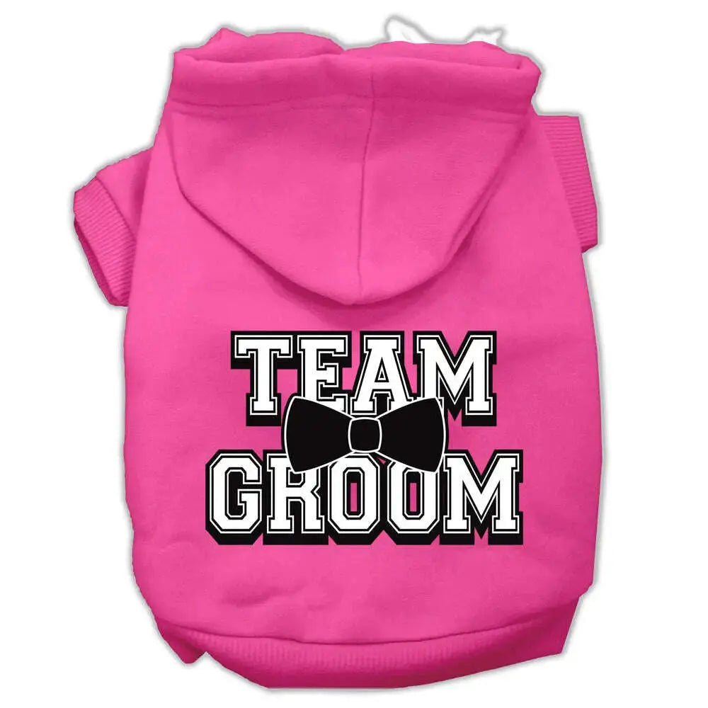 Team-Groom-Screen-Print-Pet-Hoodies-Bright-Pink-Size-Xxl-GreatEagleInc-319730278