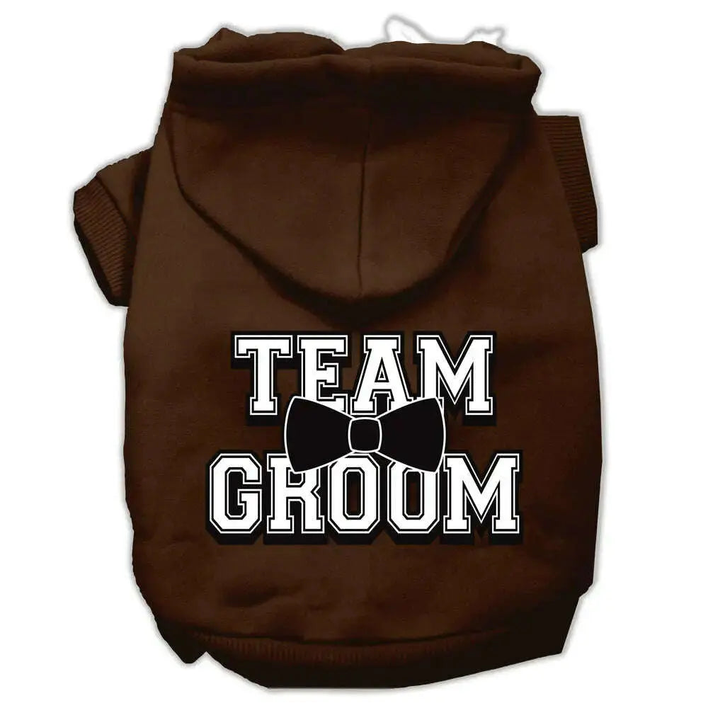 Team-Groom-Screen-Print-Pet-Hoodies-Brown-Size-Sm-GreatEagleInc-319733110
