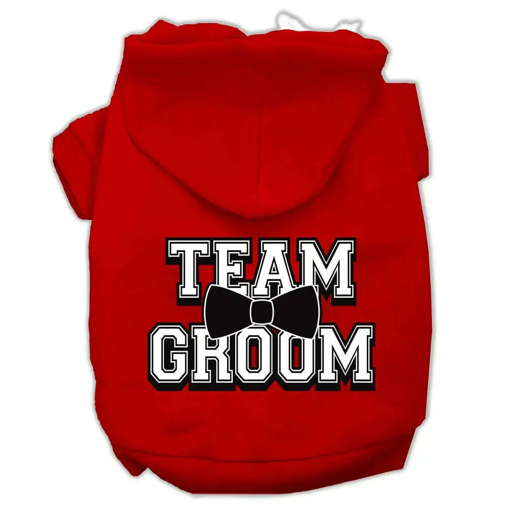 Team-Groom-Screen-Print-Pet-Hoodies-Red-Size-Xl-GreatEagleInc-319731662