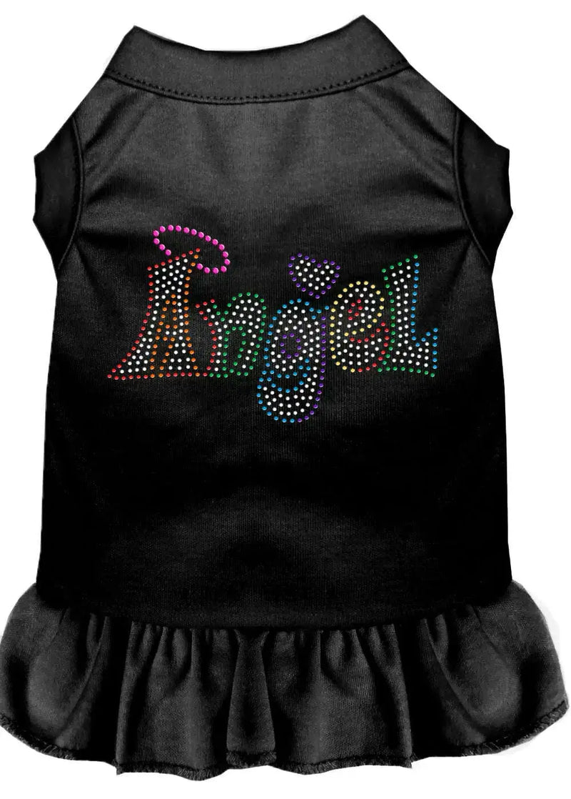 Technicolor-Angel-Rhinestone-Pet-Dress-Black-4x-GreatEagleInc-318744029