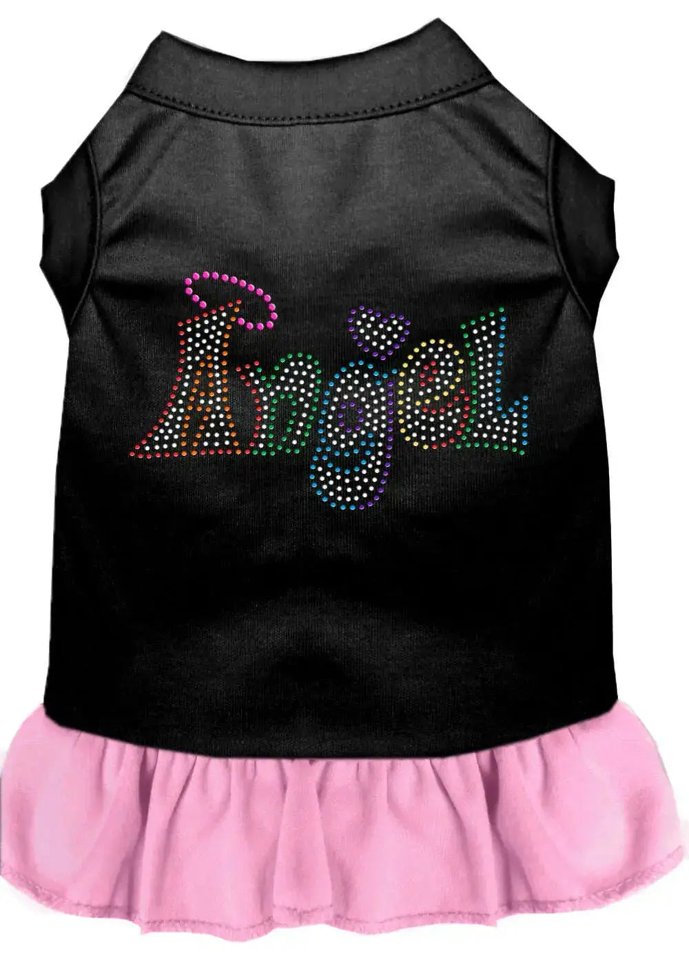 Technicolor-Angel-Rhinestone-Pet-Dress-Black-With-Light-Pink-Lg-GreatEagleInc-319278094