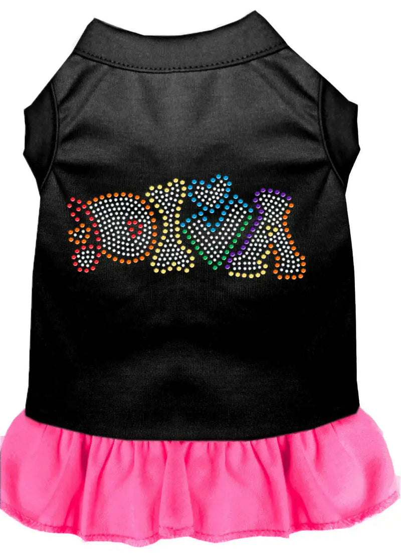 Technicolor-Diva-Rhinestone-Pet-Dress-Black-With-Bright-Pink-Xxxl-GreatEagleInc-319274148
