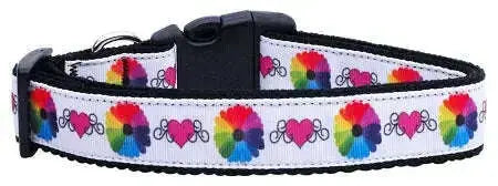 Technicolor-Love-Nylon-Ribbon-Dog-Collars-Large-GreatEagleInc-318765370