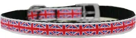 Tiled-Union-Jack_uk-Flag_-Nylon-Dog-Collar-With-Classic-Buckle-3-8_-Size-16-GreatEagleInc-333885246